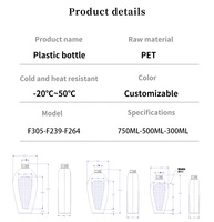 Ensemble de bouteilles de shampooing pulvérisateur à pompe écologique de luxe de 500ml avec conteneur PET/PCR/PLA pour savon liquide lotion pour le corps et gel douche