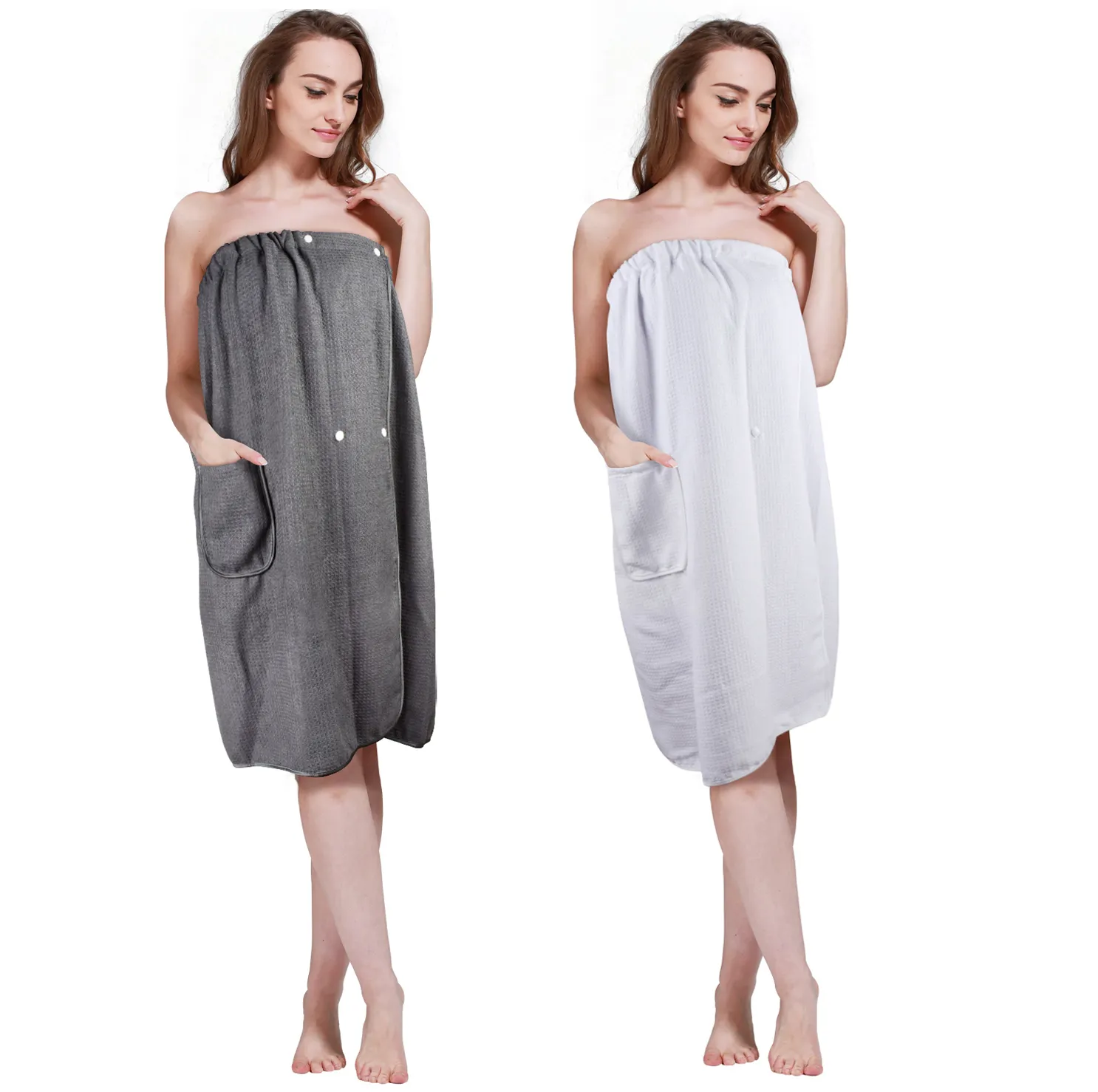 סיטונאי אמבטיה מגבת חצאית מותאם אישית לוגו 100% מיקרופייבר סופר סופג טרי ספא גוף ופל אמבטיה לעטוף מגבת לנשים
