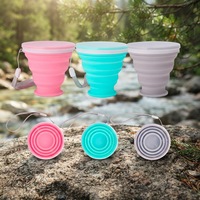 Bouteille d'eau pliable en silicone de qualité alimentaire 300 ml, durable et pliable