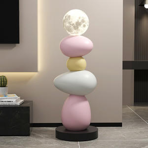 งานฝีมือทำจากเรซิ่นทำด้วยมือโคมไฟแอลอีดีพื้นตกแต่งหินสร้างสรรค์สำหรับห้องนั่งเล่นสำนักงานบ้าน-ไอเดียของขวัญที่ไม่เหมือนใคร - Product Image 5