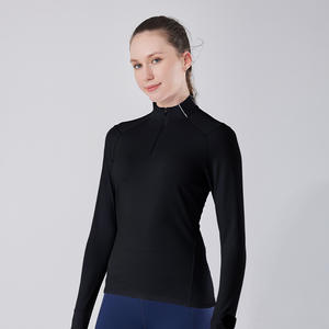 PASUXI T-shirt à manches longues à demi-zip pour homme, couche <span class=keywords><strong>de</strong></span> base respirante à séchage rapide, extensible dans les quatre sens, évacuant l'humidité, vêtements <span class=keywords><strong>de</strong></span> sport - Product Image 6