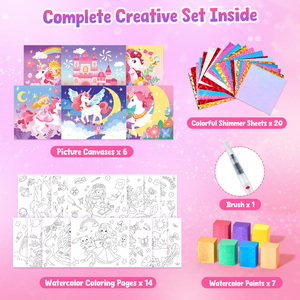 Многоразовый набор для рисования Joycat: Волшебная книжка-раскраска акварелью и водные раскраски для детей - Product Image 5