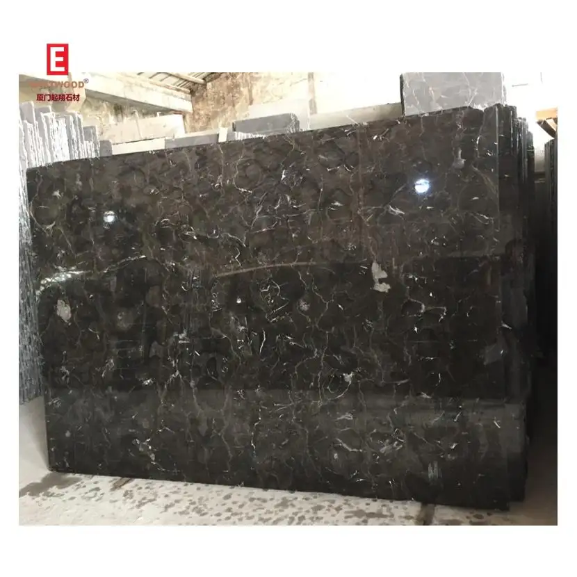 Polierte dunkelbraune Marmorplatten Natürliche dunkle Kaiser-Marmorplatten Bodenfliesen