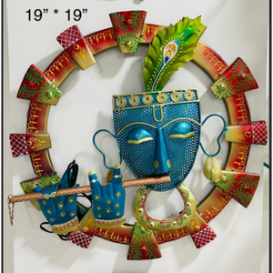 Art mural en métal artisanal, design Art déco, écologique pour les célébrations de Diwali et de retraite, décoration de la maison et des hôtels - Product Image 1