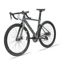 Vélo de course sur route en alliage d'aluminium aérodynamique, 16 vitesses, freins à disque doubles, cadre rigide, vélo de compétition pour adultes, roues 700C