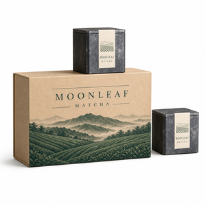 Boîte cadeau carrée vide recyclable avec couvercle, motif <span class=keywords><strong>jardin</strong></span> de thé, pour poudre de matcha, personnalisable avec logo, vente en gros, boîte cadeau scellée pour matcha - Product Image 1