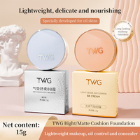 TWG Private Label Bight Cushion Foundation CC Crème Mat Correcteur Contrôle de l'huile Éclaircissant Maquillage longue tenue BB Crème