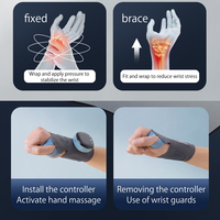Ceinture de massage électrique portable pour le poignet avec fonctions de contrôle de la chaleur et de la minuterie pour soulager la douleur à la main, prévenir les blessures, batterie 800 mAh