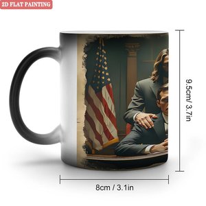 Frosted <b>Ceramic</b> <b>Mug</b> 11oz Black Heat Activated Office Daily Cup - Product Image 1