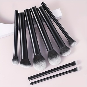Juego de 8 Brochas de Maquillaje Veganas Profesionales de Tubo Largo, <span class=keywords><strong>Color</strong></span> Personalizado con Logotipo, Incluye Brochas para Delineador de Ojos, Esponja y Sombra de Ojos - Product Image 3