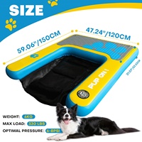 Rampe pliable pour animaux de compagnie, flotteur de piscine, plateforme antidérapante pour chiens, rampe aquatique gonflable pour chiens