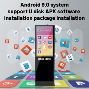 Màn hình hiển thị trong suốt với bánh xe 55 65 inch màn hình cảm ứng dọc màn hình quảng cáo - Product Image 6