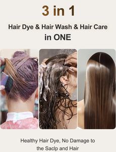 3 in 1 sihirli hızlı kalıcı kapak gri saç boyası bitkisel siyah şampuan kadınlar ve erkekler için stok mevcut - Product Image 4