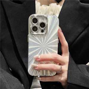 INS Mignon Glitter Aurora Laser Téléphone étui pour <span class=keywords><strong>iphone</strong></span> 16 14 13 15 Pro Max Creative Antichoc Doux Retour Pare-chocs Couverture Shell Plus - Product Image 3