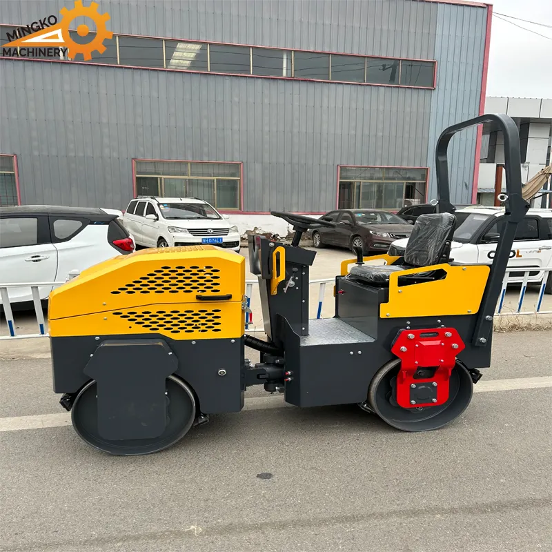 Manufacturer Factory Price 1ton Small Vibratory Mini Compactor Smooth Wheel Road Roller for Sale