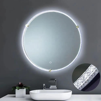 Miroir de courtoisie moderne à LED anti-buée Miroir de salle de bain avec interrupteur tactile à capteur