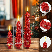 Bougies de Noël, guirlandes lumineuses, bougies LED sans flamme, alimentées par piles, télécommande, fonction minuterie, décoration de la maison