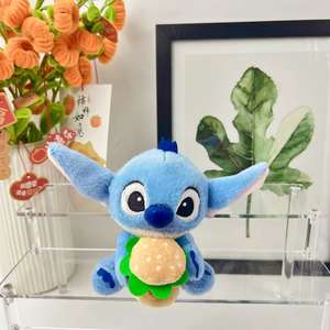 Lindo Peluche de <span class=keywords><strong>Lilo</strong></span> y Stitch Abrazándose con una Hamburguesa <span class=keywords><strong>Gigante</strong></span>, Super Suave, de Algodón PP, Regalo de San Valentín y Cumpleaños para Niños y Niñas - Product Image 2