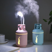 Diffuseur d'huiles essentielles créatif en forme de bouteille de gaz, humidificateur d'air LED pour le travail, la voiture, huile essentielle, USB, mini purificateur d'air ultrasonique portable