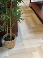 Interlock PVC-Vinylplanken mit Holzmaserung, Fischgrätmuster, verschleißfest, für Innenbereiche, Küche, Schlafzimmer, Büro, luxuriöser Vinylplanken-SPC-Bodenbelag