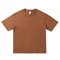 T-shirt décontracté vierge en gros, impression sérigraphique personnalisée, logo numérique, 300 grammes, tricoté, lourd, 100 % coton, manches courtes