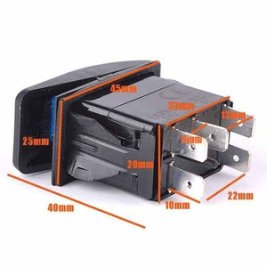 Tapa para interruptor basculante de doble lente para embarcaciones marinas 24V SPST ON-OFF, tapa de interruptor industrial para caja de panel Carling IP65 - Product Image 6