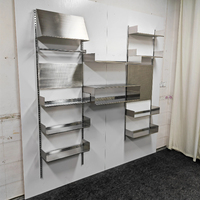 Étagère murale en acier inoxydable sur mesure, étagère flottante en métal brossé pour café, bureau, décoration intérieure