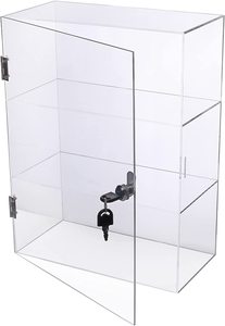 Tủ Trưng Bày Bằng Nhựa <span class=keywords><strong>Acrylic</strong></span> Trong Suốt 3 Kệ Có Khóa, Hộp Trưng Bày Có Thể Khóa, Hộp Trưng Bày Có Khóa Để Sưu Tập - Product Image 6