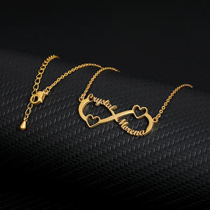 Collana Personalizzata in Acciaio Inossidabile con Nome, Design Fai-da-Te a Forma di Lettera d'Amore, Gioielli Occidentali Personalizzati - Product Image 1