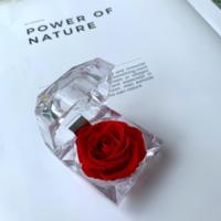 Lovebay Moeders Valentines Geschenken Onsterfelijke Lange Levensduur Natuurlijke Bloemen Eeuwige Enkele Bewaard Gebleven Roos In Acryl Sieraden Ring Doos
