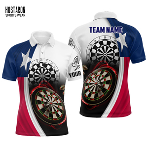 Hostaron Hoge Kwaliteit Darts Club Sublimatie Truien Custom Heren Polo T Shirt 1/4 Rits Polokraag Darts Shirts - Product Image 3