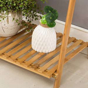 Porte-plante multi-pots en bambou présentoir de pot de fleur adapté au salon de jardin de cour - Product Image 4