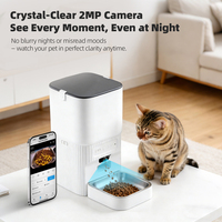 Distributeur automatique de nourriture pour animaux de compagnie OEM 7L 4L avec caméra HD 1080P, minuterie, enregistrement vocal, alimentation intelligente, WiFi 5G, application Tuya
