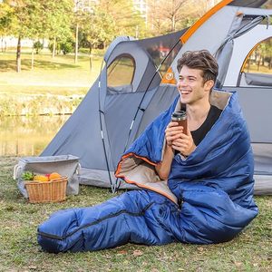 30 ° <span class=keywords><strong>Sac</strong></span> <span class=keywords><strong>de</strong></span> <span class=keywords><strong>couchage</strong></span> F Cool Weather pour adultes, chaud et confortable, <span class=keywords><strong>compact</strong></span> et léger, 75" x 33", bleu - Product Image 6