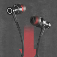 Pabrik Grosir Hands Free Earphone dengan Mic 3.5Mm Kabel Earphone Magnet In-Ear Headphone Kawat