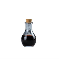 En stock Mini pots en verre transparent de 50 ml avec couvercle en liège Contenant en verre unique pour bonbons Stockage de safran 5g Bouteilles à vœux Bouchon en plastique