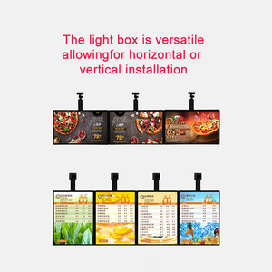 Tùy chỉnh quảng cáo Đăng hình chữ nhật hình dạng khung nhôm thép Acrylic vật liệu kim loại 12V điện trong nhà - Product Image 2