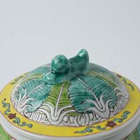 Boîte à thé en porcelaine Famille Rose peinte à la main, pot de rangement en céramique rond avec couvercle, décoration pour la cuisine, la salle à manger et la maison
