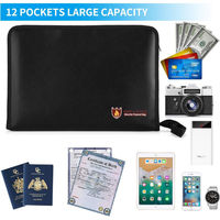 Carpeta Organizadora Tipo Acordeón Ignífuga y Ecológica, Bolsa para Documentos Estilo Maletín con Cierre Elástico, Bolsillo para Dinero en Efectivo