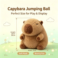 Peluche Électrique Interactif Capybara Personnalisé avec Fonction de Saut, Rechargeable par USB, Enregistrement Vocal, Jouet Éducatif pour Enfants