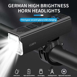 Faro per Bicicletta USB Ricaricabile con Clacson, Impermeabile IPX4, per <span class=keywords><strong>MTB</strong></span> e Ciclismo Outdoor, Luce Frontale ad Alta Intensità - Product Image 4