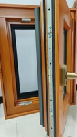 Offre Spéciale fenêtre en bois revêtue d'aluminium fenêtre de maison en bois à double vitrage avec grille