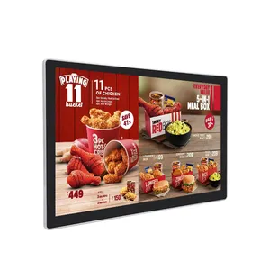 LCD Wand Digital Menü Bildschirm Werbung Display Restaurant Boards Software Wand halterung Digital Signage zum Verkauf