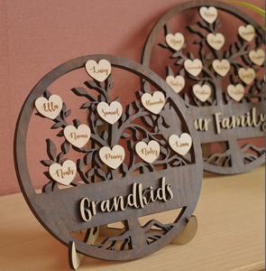 Cornici personalizzate per alberi genealogici in legno regalo significativo segno personalizzato decorazione della camera da letto parete in legno - Product Image 1