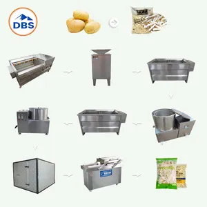 Good Quality Equipment Line 500Kg Per Hour 100Kgh Production French Fries Frozen Machine