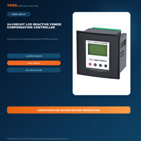 Contrôleur de correction du facteur de puissance automatique YORA JKWF-24, contrôleur de commutation de banque de condensateurs à 24 circuits, AC 380V 50Hz, numérique