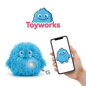 Peluche de Monstruo Azul Brillante y Esponjoso Personalizado, Juguete de Mascota Calmante para la Noche, Marca Fantasy Nursery - Product Image 1