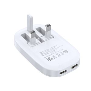 <span class=keywords><strong>Cargador</strong></span> Rápido para Teléfono Compatible con USB-C de Doble Puerto y 36 W, Enchufe Estándar Plegable de 3 <span class=keywords><strong>Pines</strong></span> - Product Image 1