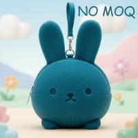 Dompet Koin Lucu Kawaii Lembut untuk Wanita dan Anak Perempuan, Aksesoris Fashion, Hadiah, Dompet Koin Berbentuk Kelinci dari Bahan Plush dengan Tali