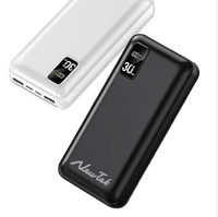 Banque d'alimentation portable 30000mAh Power Banks Chargeur rapide 20W PD Power banks Batterie rechargeable 3 sorties